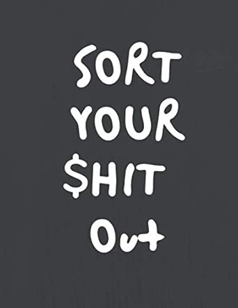 sort your $hit out personal expense tracker notebook daily expense tracker expense tracker insert 75 pages 5