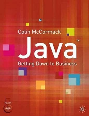 java getting down to business 1st edition colin mccormack 0333791851, 978-0333791851
