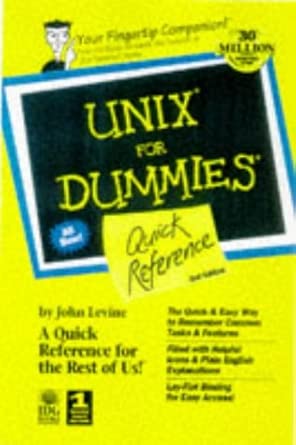 unix for dummies qr 3e 1st edition margaret 0764503014, 978-0764503016
