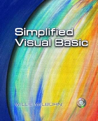 simplified visual basic 1st edition willie j wilborn 0130979511, 978-0130979513