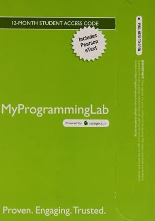 mylab programming with pearson etext access code card for java software solutions foundations of program