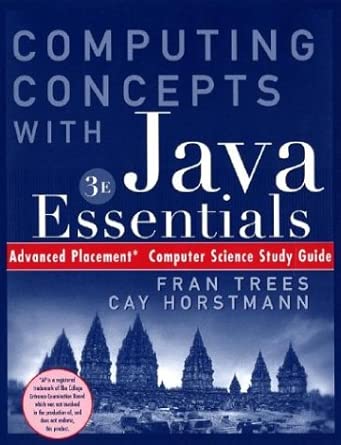 computing concepts w/java essentials advnced placement study guide advanced placement computer science study