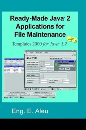 ready made java 2 applications for file maintenance templates 2000 for java 1 2 1st edition emilio aleu