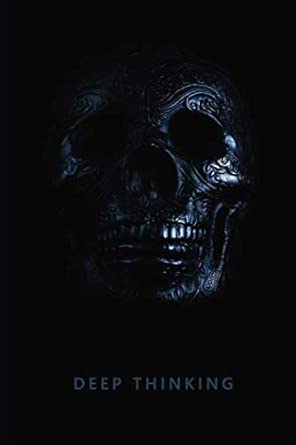 deep thinking silver sugar skull notebook journal / composition book to write in 1st edition sobria a