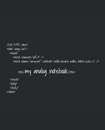 My Analog Notebook Notebook Planner Or Journal Size 7 5 X 9 25 160 Blank Pages Funny Notebook For Digital People Or Developers Or Programmers Great Gift