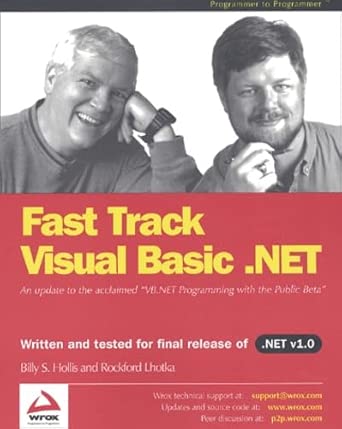 fast track visual basic net 1st edition rockford lhotka ,billy s hollis 1861007124, 978-1861007124