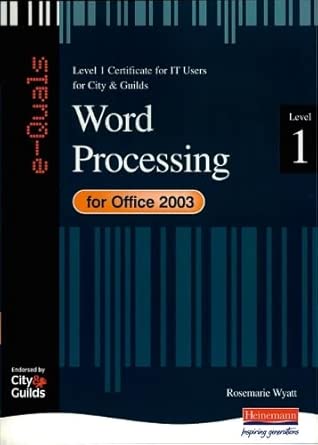 e quals level 1 for office 2003 word processing 1st edition rosemarie wyatt 0435464264, 978-0435464264