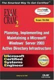 mcse planning implementing and maintaining a microsoft windows server 2003 active directory infrastructure