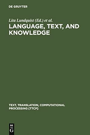 language text and knowledge mental models of expert communication 2 1st edition lita lundquist ,robert j