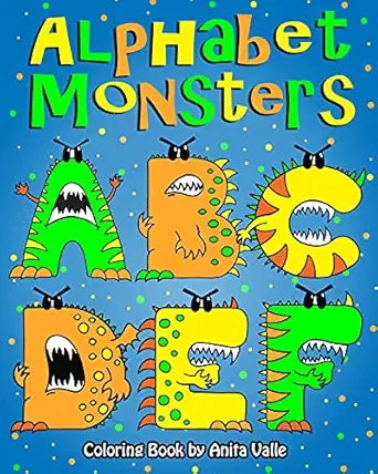 alphabet monsters coloring book 1st edition anita valle 1438217099, 978-1438217093