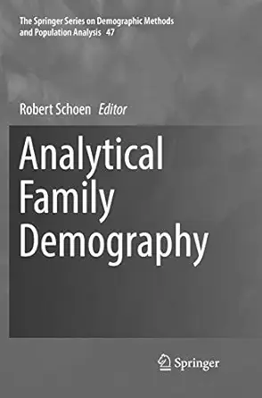 analytical family demography 1st edition robert schoen 3030066150, 978-3030066154
