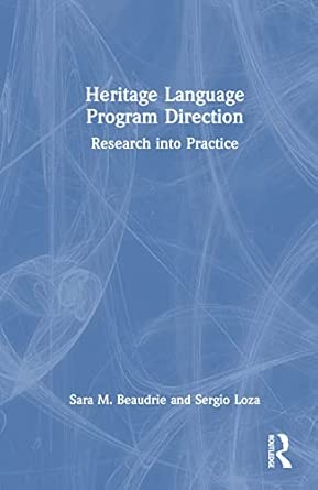 heritage language program direction research into practice 1st edition sara m beaudrie ,sergio loza