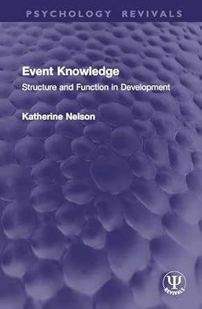 event knowledge structure and function in development 1st edition katherine nelson 1041276982, 978-1041276982