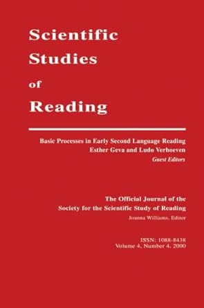 basic processes in early second language reading a special issue of scientific studies of reading 1st edition