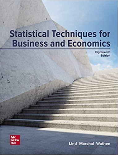 statistical techniques in business and economics 18th edition douglas lind, william marchal, samuel wathen