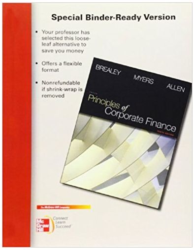 principles of corporate finance 10th edition richard a. brealey, stewart c. myers, franklin allen