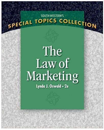 the law of marketing 2nd edition lynda j. oswald 2901439079248, 1439079242, 978-1439079249