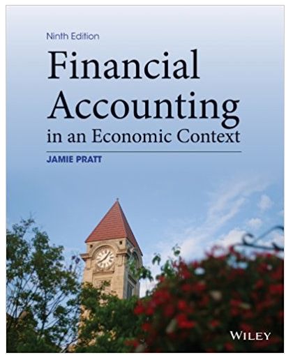 financial accounting in an economic context 9th edition jamie pratt 9781118803035, 1118582551, 1118803035,