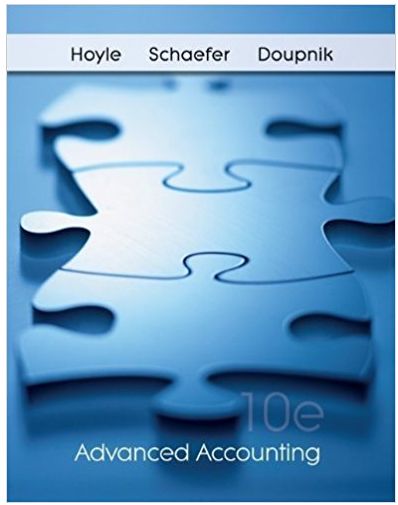 advanced accounting 10th edition joe hoyle, thomas schaefer, timothy doupnik 0-07-794127-6, 978-0-07-79412,