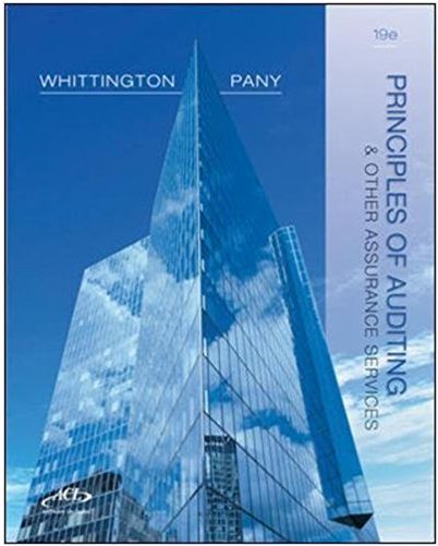 principles of auditing and other assurance services 19th edition ray whittington, kurt pany 978-0077804770,