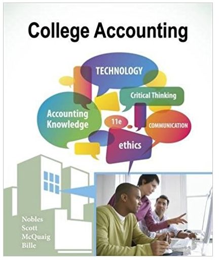college accounting 11th edition tracie nobles, cathy scott, douglas mcquaig, patricia bille 978-1111528300,