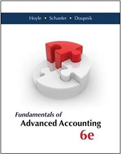 fundamentals of advanced accounting 6th edition joe ben hoyle, thomas schaefer, timothy doupnik