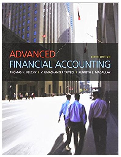 advanced financial accounting 6th edition thomas beechy, umashanker trivedi, kenneth macaulay 013703038x,