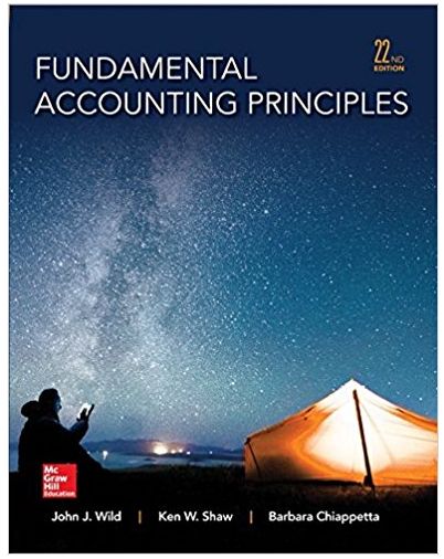 fundamental accounting principles 22nd edition john wild, ken shaw, barbara chiappetta 9781259566905,