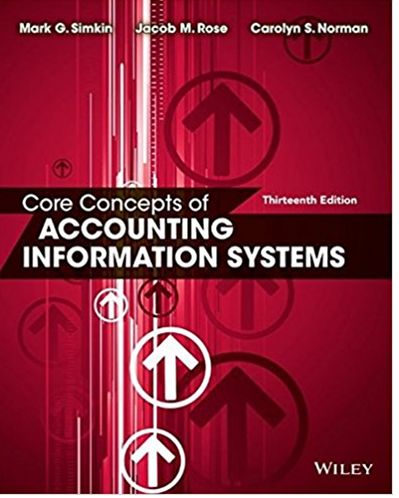 core concepts of accounting information systems 13th edition jacob m. rose, mark g. simkin, carolyn strand