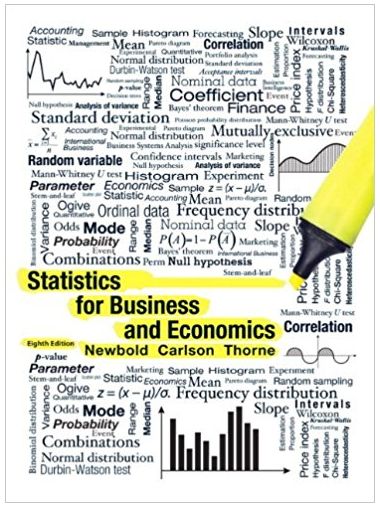 statistics for business and economics 8th edition paul newbold, william carlson, betty thorne 0132745658,