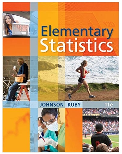 elementary statistics 11th edition robert r. johnson, patricia j. kuby 978-053873350, 9781133169321,