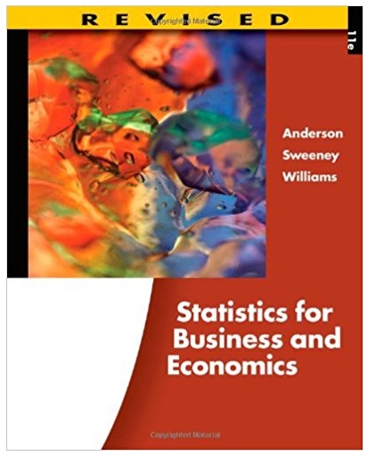 statistics for business and economics 11th edition david r. anderson, dennis j. sweeney, thomas a. williams