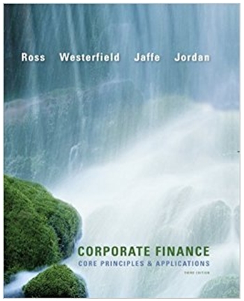 corporate finance core principles and applications 3rd edition stephen ross, randolph westerfield, jeffrey