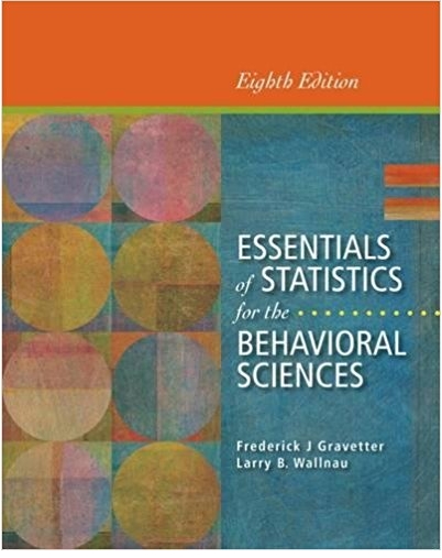 essentials of statistics for the behavioral sciences 8th edition frederick j gravetter, larry b. wallnau