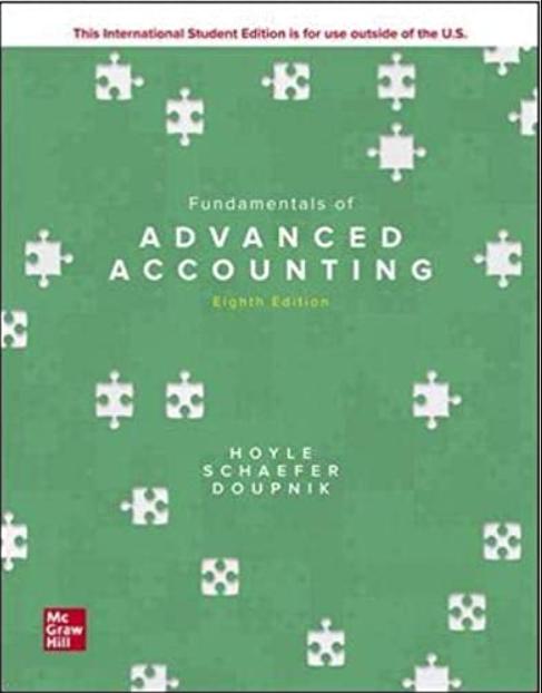 fundamentals of advanced accounting 8th edition joe ben hoyle 1260575926, 978-1260575927