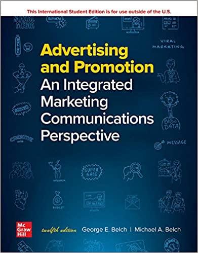 advertising and promotion an integrated marketing communications perspective 12th edition george belch,