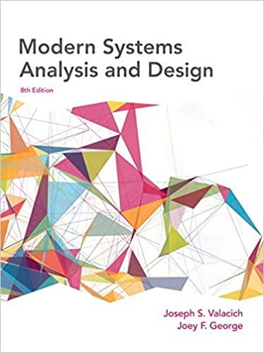 modern systems analysis and design 8th edition joseph valacich, joey george 0134204921, 978-0134204925