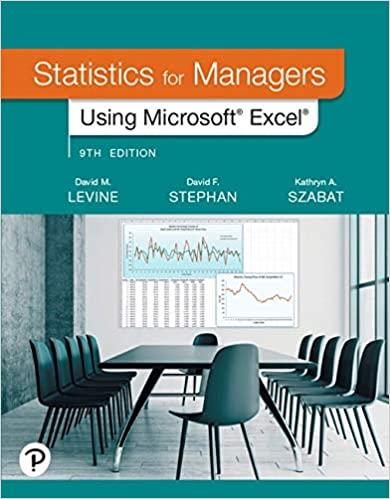 statistics for managers using microsoft excel 9th edition david m. levine, david f. stephan, kathryn a.
