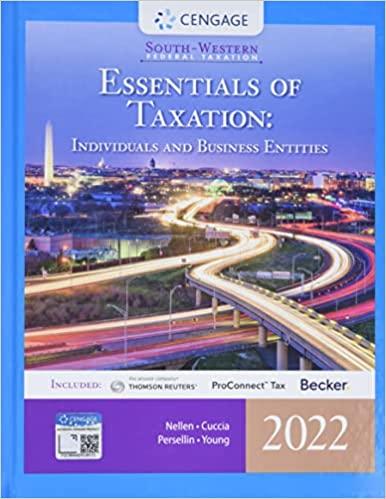South-Western Federal Taxation 2022 Essentials Of Taxation Individuals And Business Entities