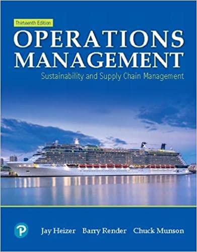 operations management sustainability and supply chain management 13th edition jay heizer, barry render, chuck