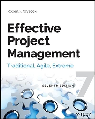 effective project management traditional agile extreme 7th edition robert k. wysocki 1118729161,