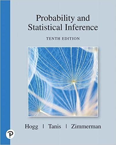 probability and statistical inference 10th edition robert v. hogg, elliot tanis, dale zimmerman 013518939x,