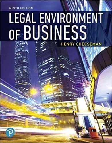 legal environment of business 9th edition henry r. cheeseman 0135173957, 978-0135173954