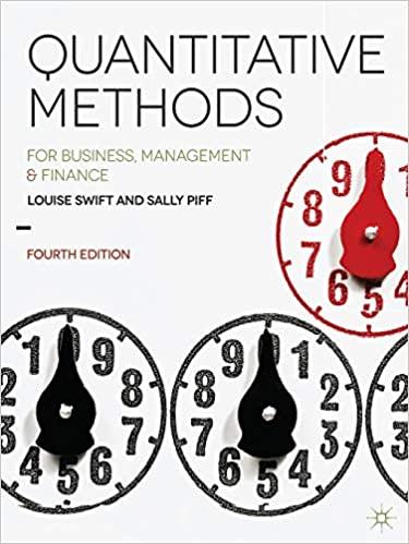 Quantitative Methods For Business Management And Finance