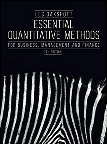 essential quantitative methods for business management and finance 7th edition les oakshott 1352005697,