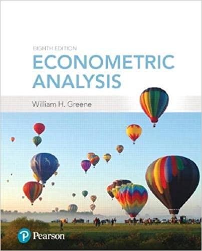 econometric analysis 8th edition william h. greene 978-0134461366, 0134461363