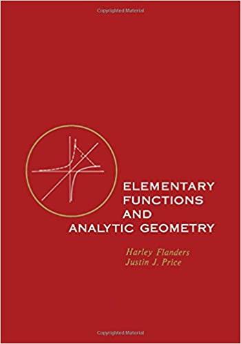 elementary functions and analytic geometry 1st edition harley flanders 148327196x, 9781483271965
