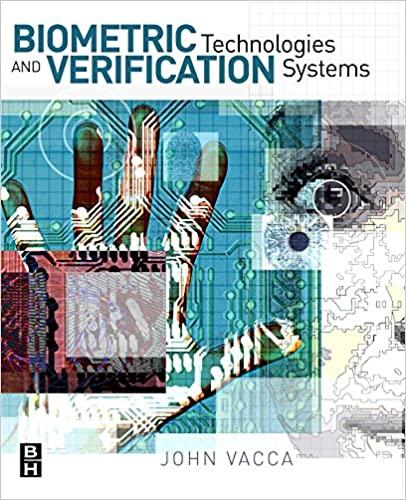 biometric technologies and verification systems 1st edition john vacca 0750679670, 9780750679671