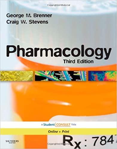 pharmacology 3rd edition george m brenner, craig w stevens 416066276, 9781416066279