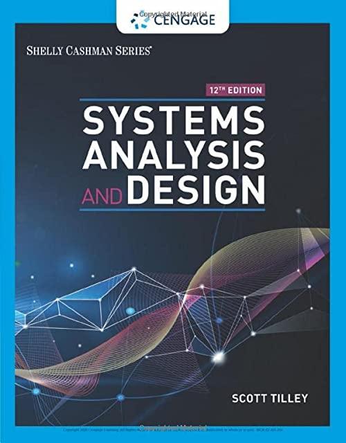 systems analysis and design 12th edition scott tilley, shelly cashman 0357117816, 978-0357117811